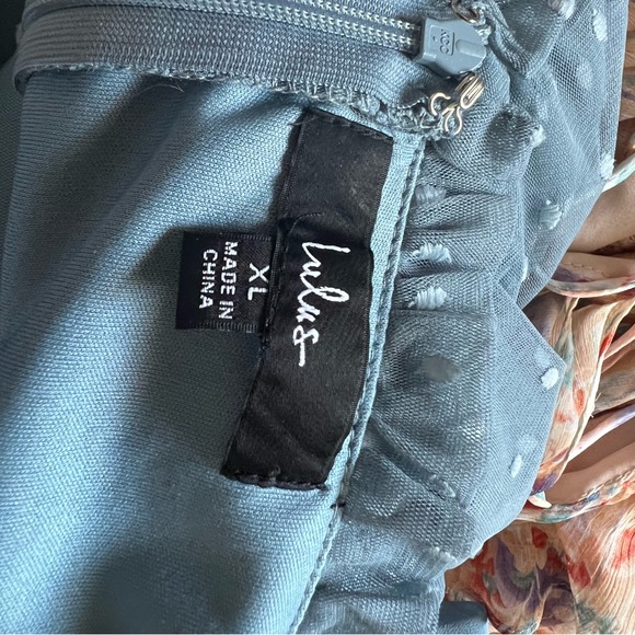 Lulus tie strap Swiss dot midi dress - Picture 4 of 5